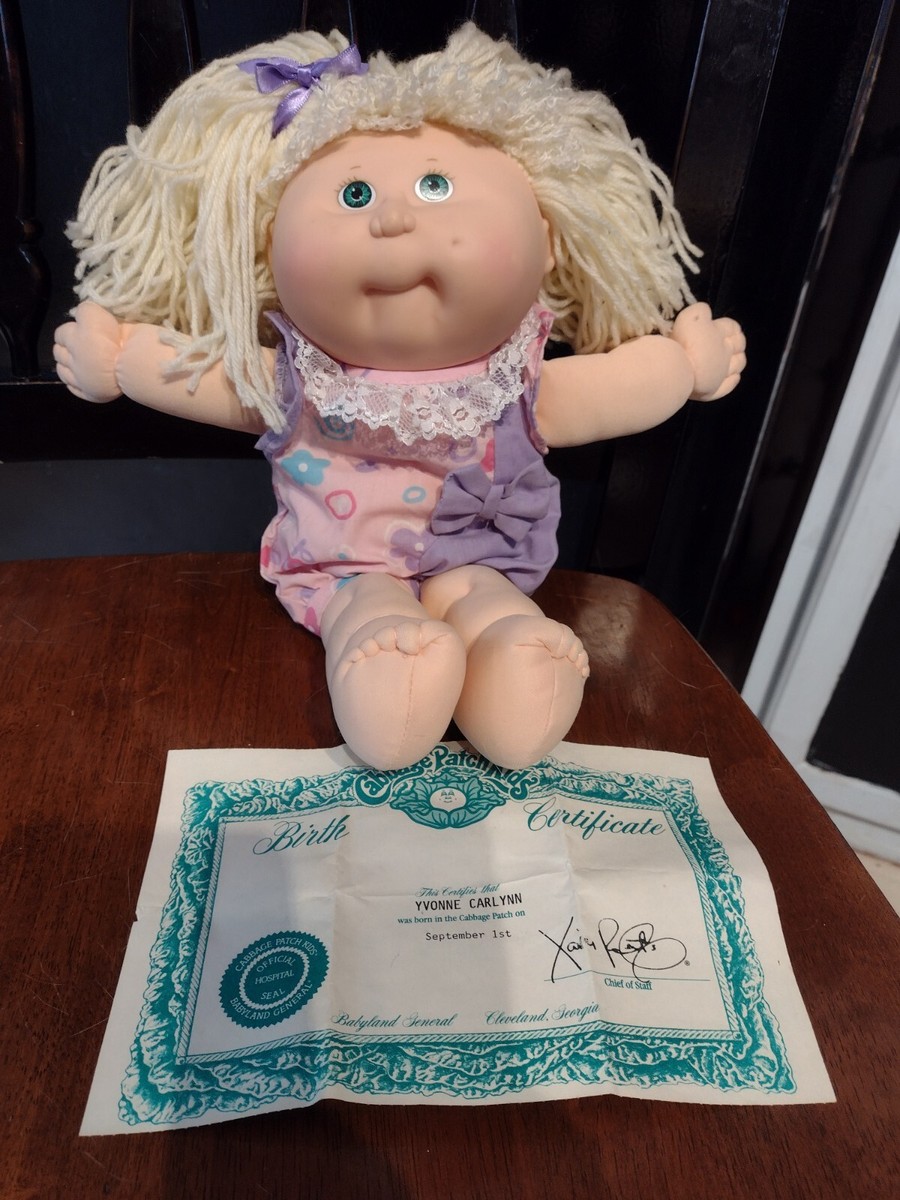 Cabbage Patch Doll with Birth Certificate 1990's