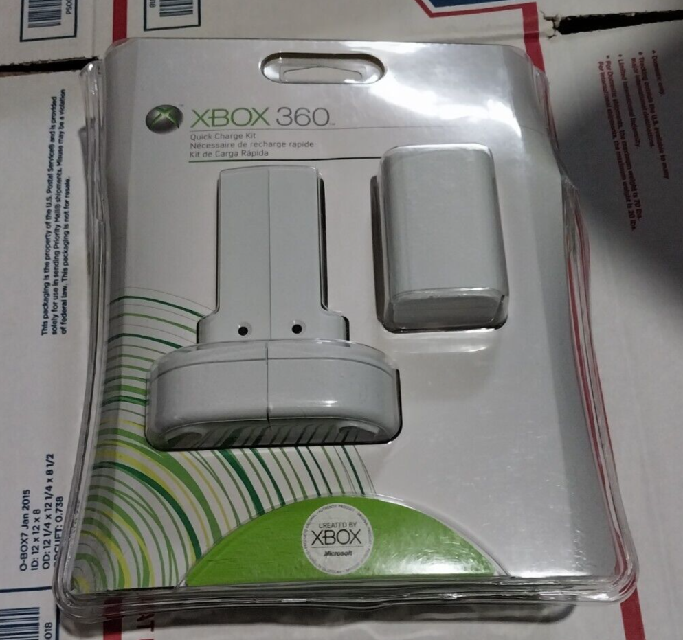 SEALED Official Microsoft XBOX 360 Quick Charge Kit Recharge in a Flash