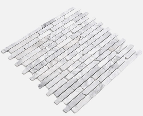 Naturstein Mosaikfliesen Marmor weis carrara Optik Wand Boden Küche Bad Dusche - 第 5/5 張圖片