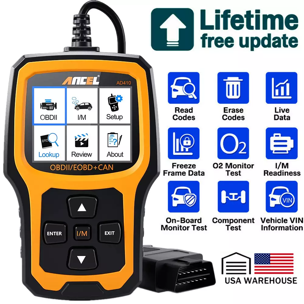  OBD2 Scanner OBDII Auto Diagnostic Code Scanner Universal  Vehicle Engine O2 Sensor Systems OBD2 EOBD Scanners Tool Check Engine Light  Automotive Code Reader for all OBD II Protocol Car Since 1996 