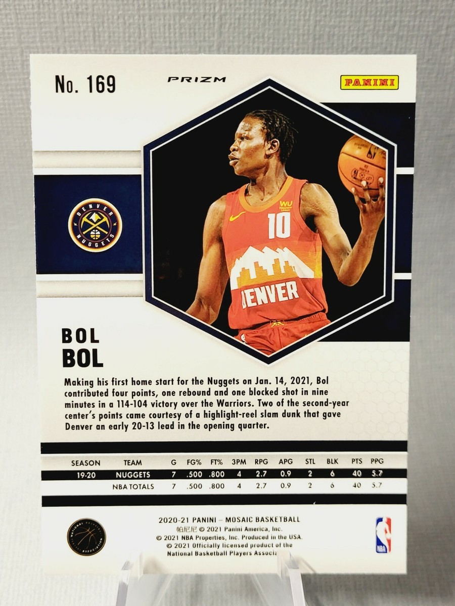 2020-21 Panini Mosaic - Bol Bol #169 Reactive Yellow Prizm for