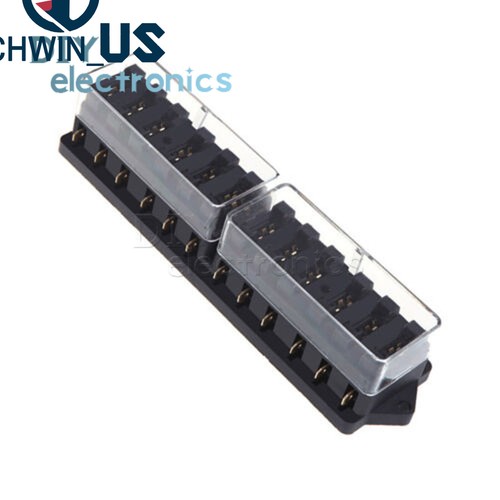 Car Boat 4Way Pin Circuit Standard ATO Blade Fuse Box Block Holder Plug 1-50V US - Picture 23 of 47