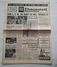 LE JOURNAL INDEPENDANT COSTA BRAVA Newspaper - 17 JULY 1969 NASA APOLLO 11 Moon