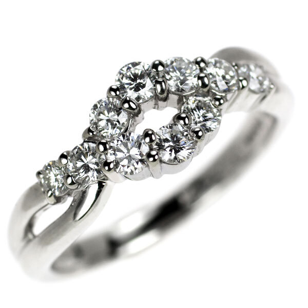 pt900 ギンザタナカ　ダイヤモンドリング GINZA TANAKA Pt900 diamond ring 0.59ct - Auth free shipping