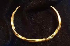 Silver Twisted Arm Cuff  14k Yellow Gold Plated Men's Bangle Bracelet 8" inch