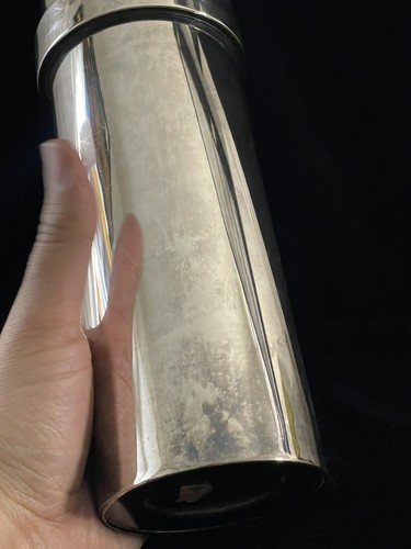 PM Italy 1960s Silver plate Cocktail Shaker MCM VTG Bullet Style - Picture 3 of 9