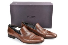 *IN BOX* PRADA MENS LEATHER SHOES BROWN MADE IN ITALY F0038 2007 US 7 MEN