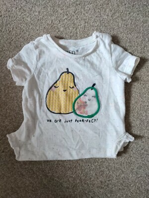 GC F&F We Are Just Perfect Babyoberteil Birne Kurzarm Pailletten bis 3 Monate