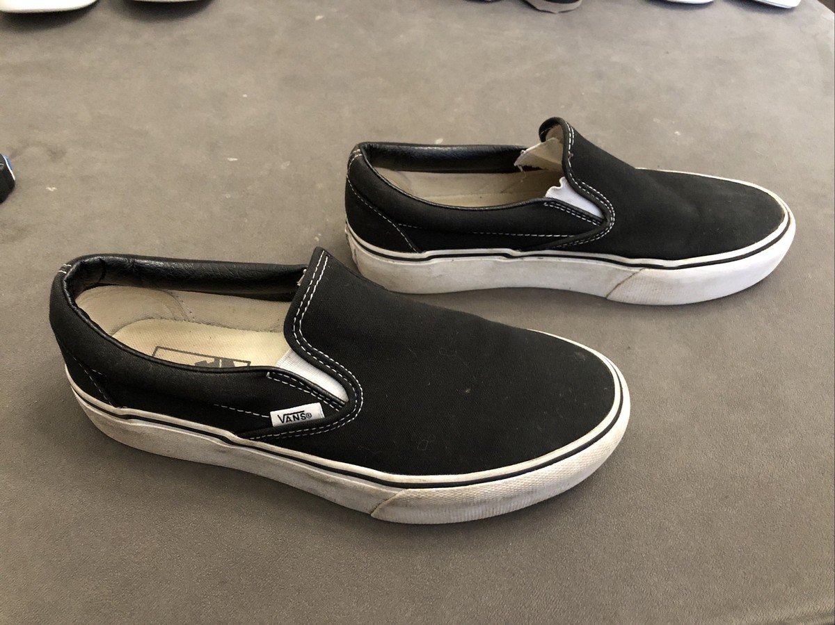 Vans Slip-On Men\'s Shoes - Black with White Sole Vans | Skate Slip-On Black/White Skate Shoe main image 4