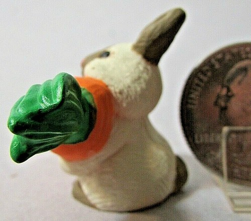 1992 Hallmark Merry Miniature BUNNY Easter Spring rabbit carrot - Picture 3 of 7