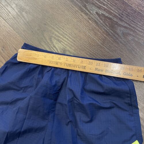 Vintage Adidas Fußball Shorts; Gr. XL; 5” Schrittlänge mit 28” Gummibund; navy neon - Bild 10 von 10
