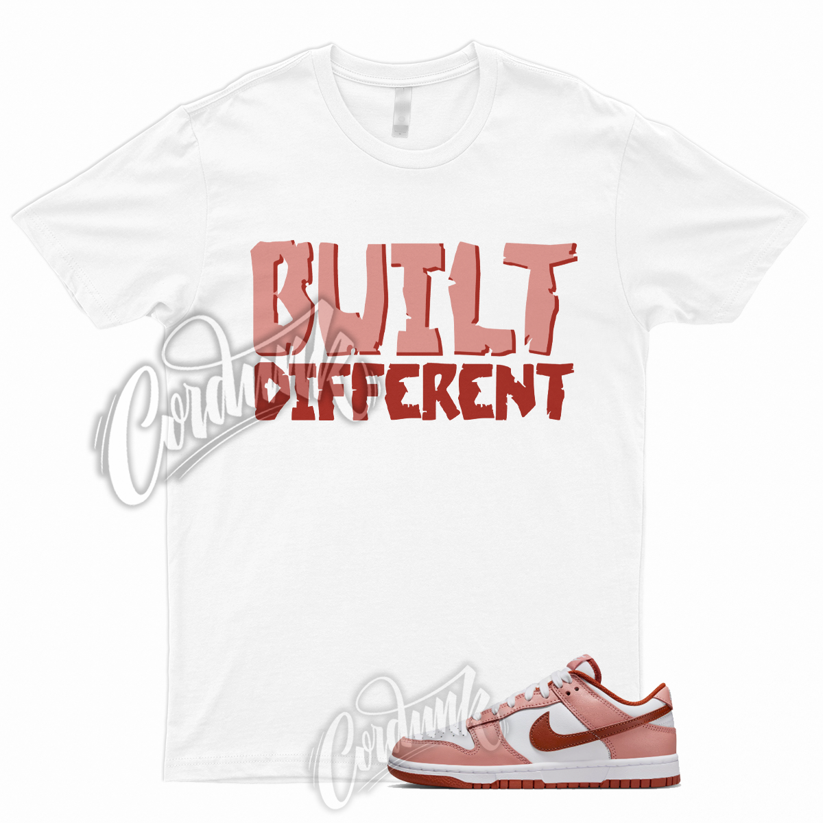 BUILT Shirt to Match Dunk Low Red Stardust Rugged Orange White