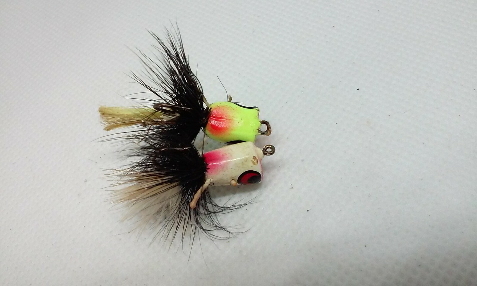 Vintage Bass/Panfish Popper Fly Rod White/Chart 3/8" Topwater Lures lot of 2 - Image 5