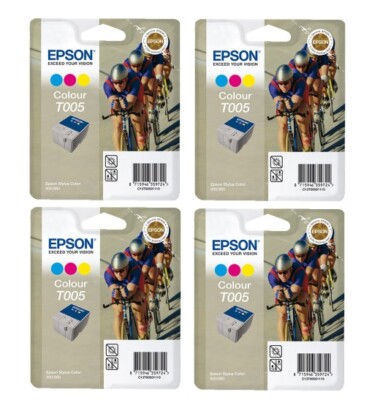 4 x Original Epson T005 color STYLUS Color 900 980 -- o.V.