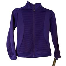 NEW C9 Champion Active Jacket Full Zip Purple Wicking Stretch Girls Small 6 - 6X