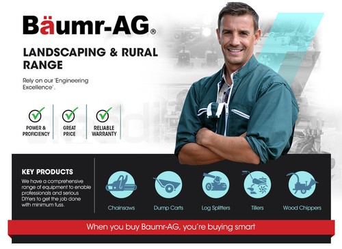 BAUMR-AG Commercial Petrol Chainsaw E-Start 24" Bar Chain Saw Top Handle Pruning - Picture 2 of 12