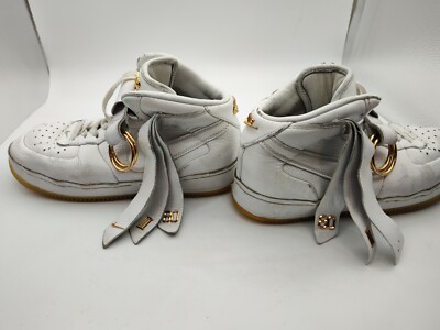NIKE AIR FORCE 1 MID CMFT SIZE 9.5 VICTOR CRUZ-WHITE ICE  display picture 2