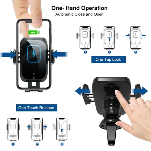 Car Air Vent Mount Wireless Fast Phone Charger Holder For Apple iPhone 16 15 14 - 第 16/22 張圖片