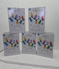 1 Lot of 5 Boxes Wondershop Item E3 25 Lights Per Box Multicolor Faceted LED C9