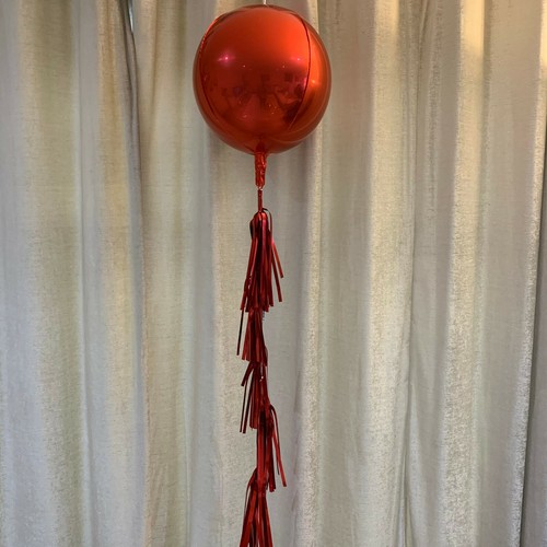 22" Orb Ballons With Coloured Tassels Spherical Round Orbs Party Balloons - Picture 3 of 8