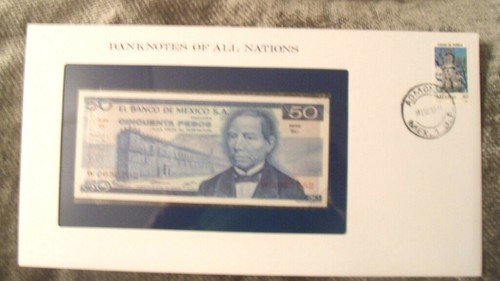 Banknotes of all Nations Mexico 1973 50 Pesos UNC P- 65a.1 Serie BU - 第 1/4 張圖片