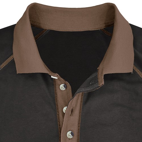 Mens Colorblock Polo Shirt Men Casual Short Sleeve Sport Golf T Shirts Tops UK - Picture 49 of 59