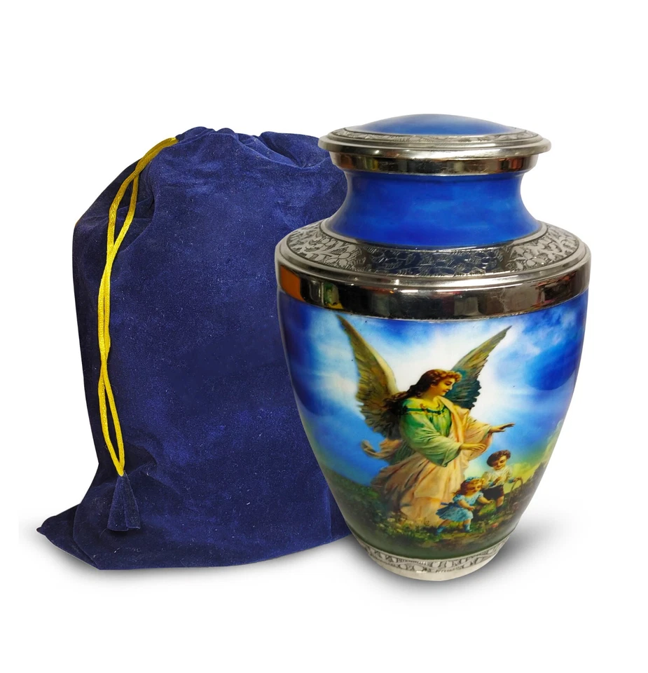 Belle urne funéraire de crémation d'ange pour cendres humaines adultes - Photo 2/4