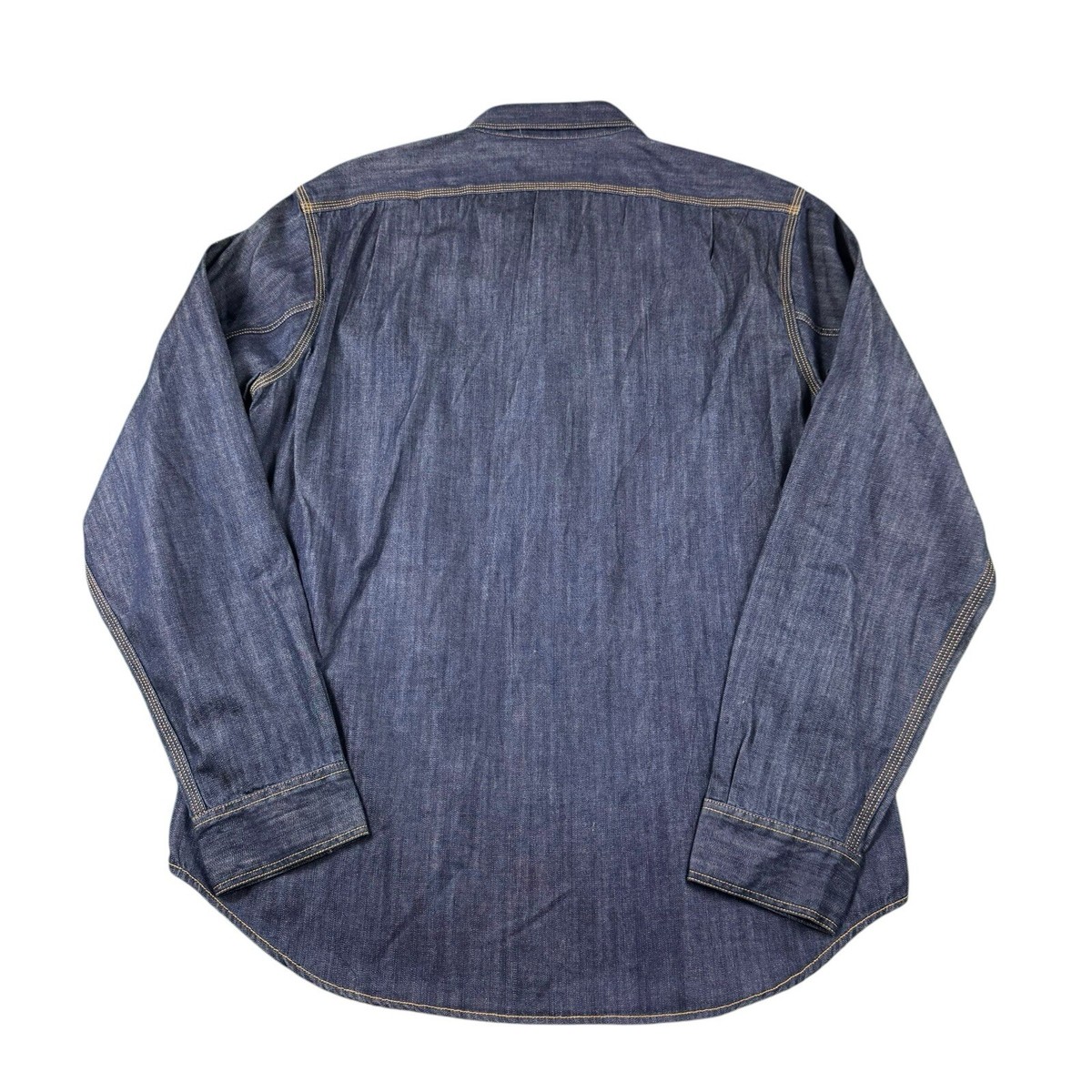 【chimala】US NAVY DENIM WORK PULL SHIRT chimala】US NAVY DENIM WORK PULL SHIRT