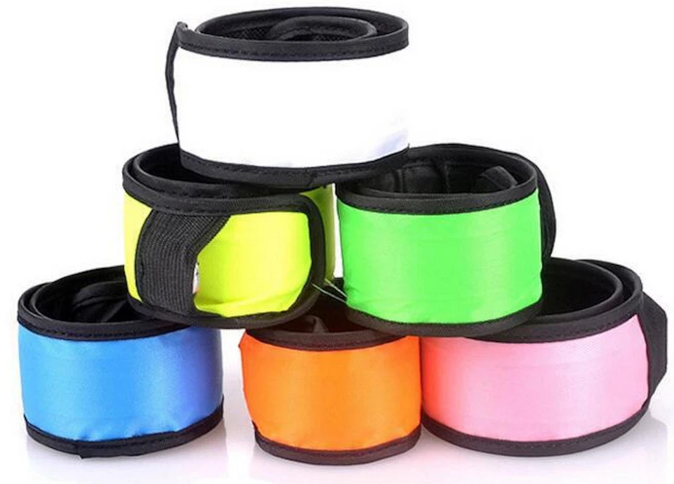 SLAP LED LIGHTED BRACELET BAND Glow Flash running cycling night safety jogging - Image 3 of 4