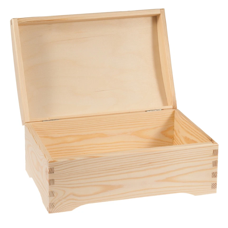 Large Wooden Chest  – Ideal for Decoupage & Storage (30 x 20 cm) - Image 3 of 3