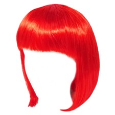 Economy Red Bob Wig  ADULT TEEN HALLOWEEN SHORT BOB COSTUME COSPLAY PARTY WIG