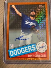 2020 Topps Update Tony Gonsolin Silver Pack Chrome Auto CPC-38 Orange /25