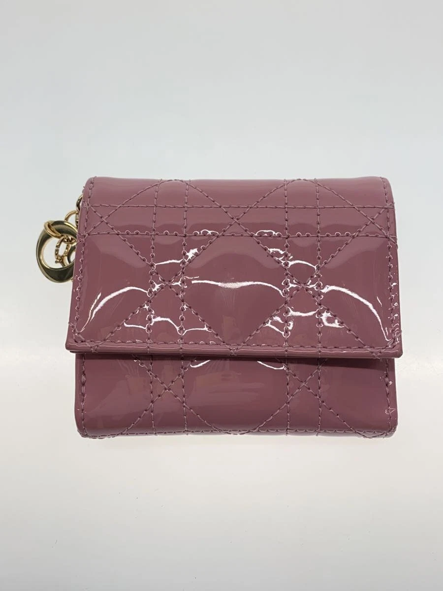 Christian Dior Portefeuille Plié Femme Lotus Triple Rose Femme Occasion