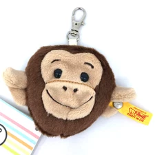 Steiff Jocko Monkey Head Keyring 2019 Purse Charm Pendant NEW Plush 7cm 3in