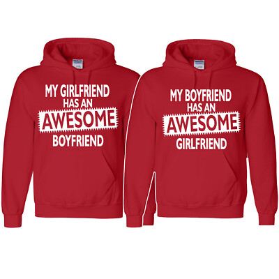 🔥 Awesome Boyfriend Girlfriend Couples Matching Hoodies Cute