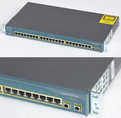 24x PORT 10/100 SWITCH CISCO CATALYST 2950 WS-C2950SX-24 MAN. NETZWERKSWITCH I24