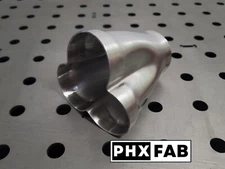 3 Into 1 Merge Collector 1.5" Inlet 2.25" Outlet 304 Stainless Steel Weld On