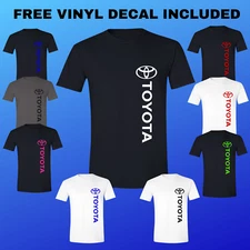 Toyota Logo T-Shirt Tundra Tacoma Scion Supra 4 Runner with FREE DECAL!!