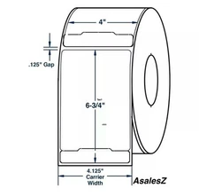 8 Rolls (3400 labels) 4x6.75 Perforated Thermal Shipping Label 1" Core FedEx UPS