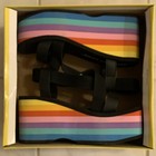 Rocket Dog Bayer Rainbow Stripe Women's Strappy Platform Wedge Sandals US 10 — photo 2
