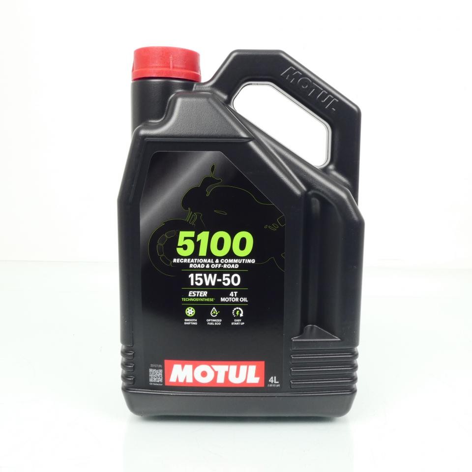 Huile Motul 5100 15W50 bidon 4L pour entretenir votre moto de route avant un road-trip