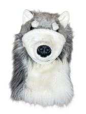 AURORA Realistic Plush 10  GRAY White WOLF Hand Puppet Educational Toy Husky Dog