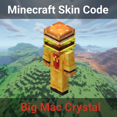 McDonald's A Minecraft Movie Skin CODE Limited Edition - Big Mag Crystal