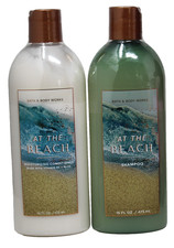 x2 Bath Body Works At the Beach Shampoo Conditioner 16 oz Coconut New