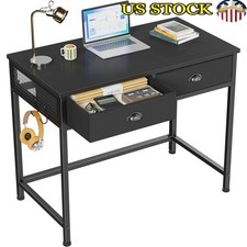 Multifunctional Computer Desk W/ Fabric Drawers  Hooks Home Office Use