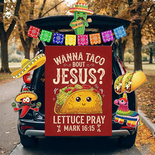 Halloween Religious Trunk or Treat Car Decorations Kit for Suv  Christian Trunk o
