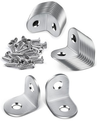 JatilEr 20 Stück Winkel 20 × 20 mm rechte Ecke 90 Grad L-Form Winkel