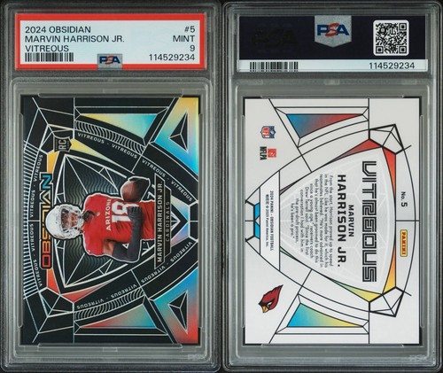 2024 Obsidian - Marvin Harrison Jr. - Vitreous Case Hit #5 PSA 9!! ROOKIE