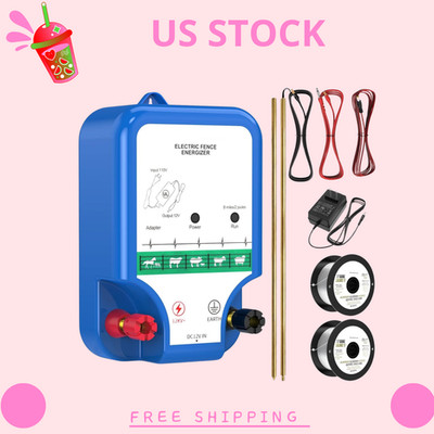 P4 Plus Electric Fence Energizer Kit - Copper Rod & Aluminum Wire for Livestock