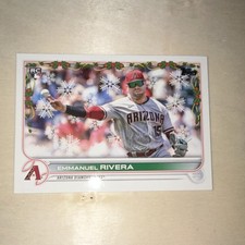 Topps 2022 Holiday Emmanuel Rivera #HW20 Rookie RC Arizona Diamondbacks Card. rookie card picture